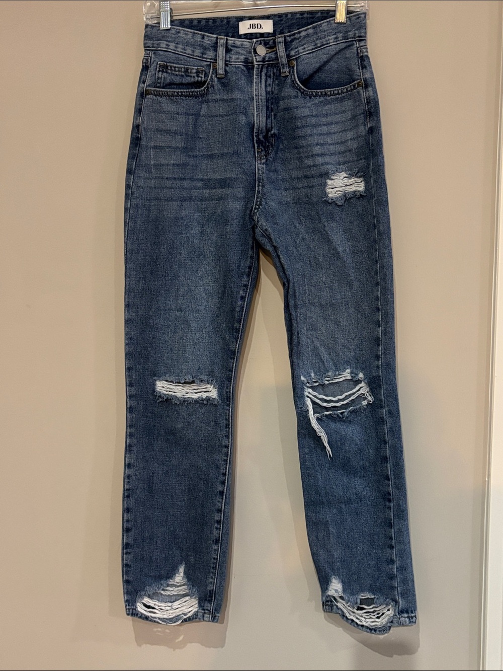 JBD High-Rise Distressed Dark Blue Jeans